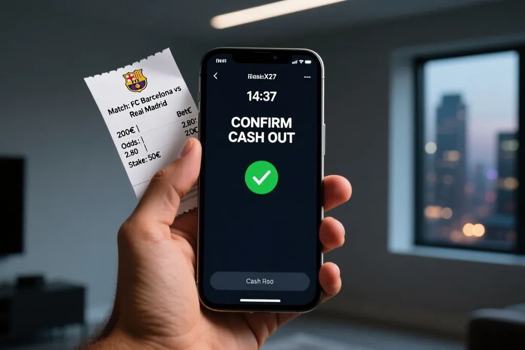 Cash out funkció a fogadási felületen